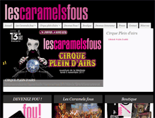 Tablet Screenshot of lescaramelsfous.com